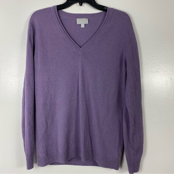 Pure Collection 100% Cashmere Vneck sweater size 6 - Picture 2 of 9